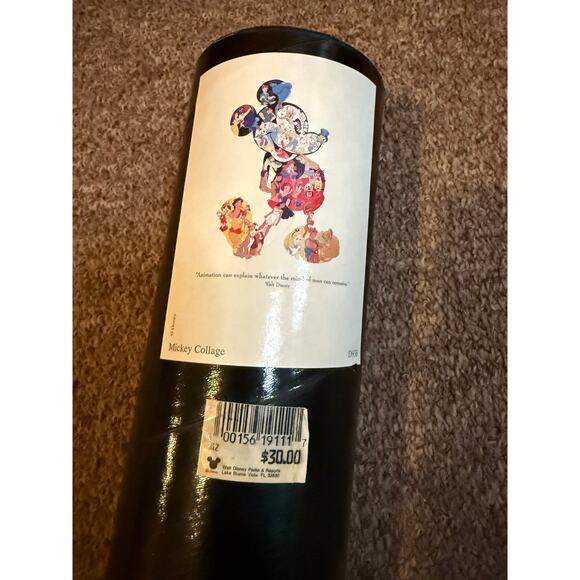 Disney Mickey Mouse Collage Walt Disney Quote Vintage Poster D938 - Picture 9 of 9